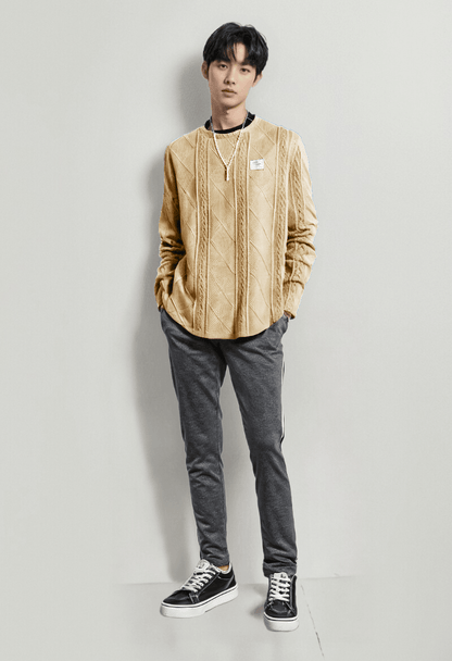 Knitted Pullover – Casual & Retro Long-Sleeve Sweater