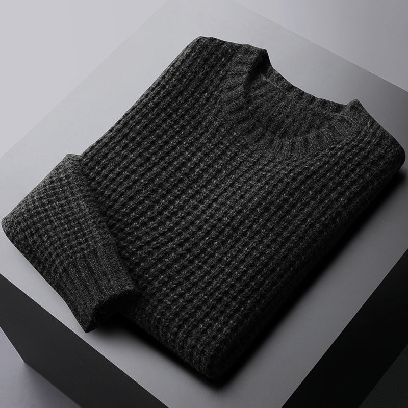 Thick Knit Pullover Sweater – Warm Inner Layer for Winter Comfort