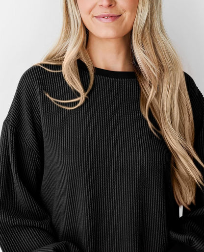 Women’s Textured Loose Casual Sweater