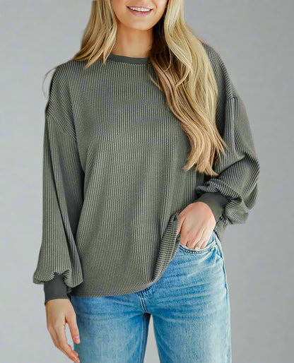 Women’s Textured Loose Casual Sweater