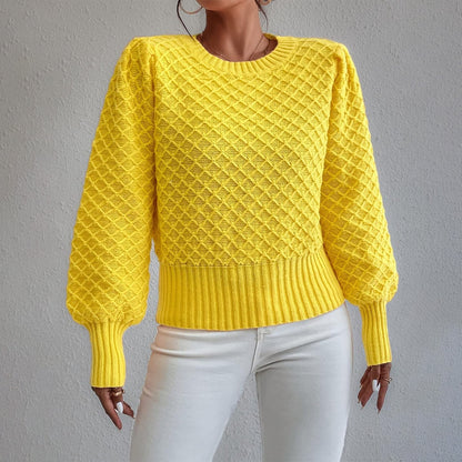 Women’s Phoenix Velvet Pullover – Round Neck Long Sleeve Sweater