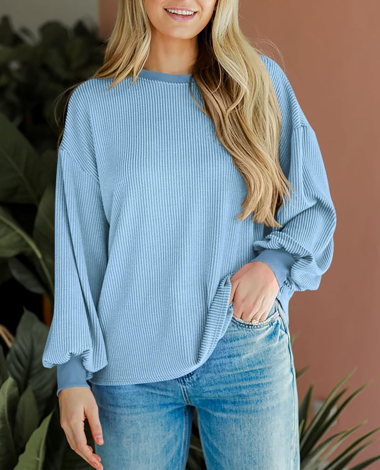 Women’s Textured Loose Casual Sweater