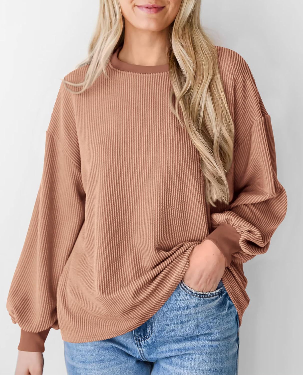 Women’s Textured Loose Casual Sweater