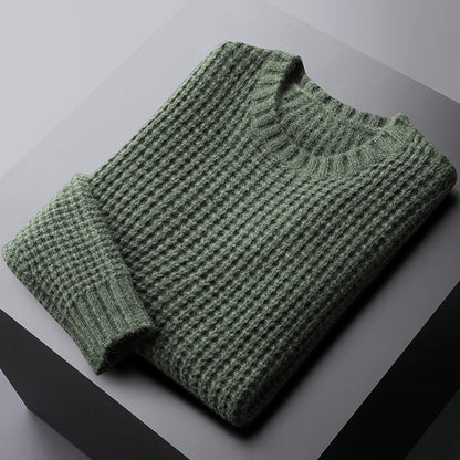 Thick Knit Pullover Sweater – Warm Inner Layer for Winter Comfort