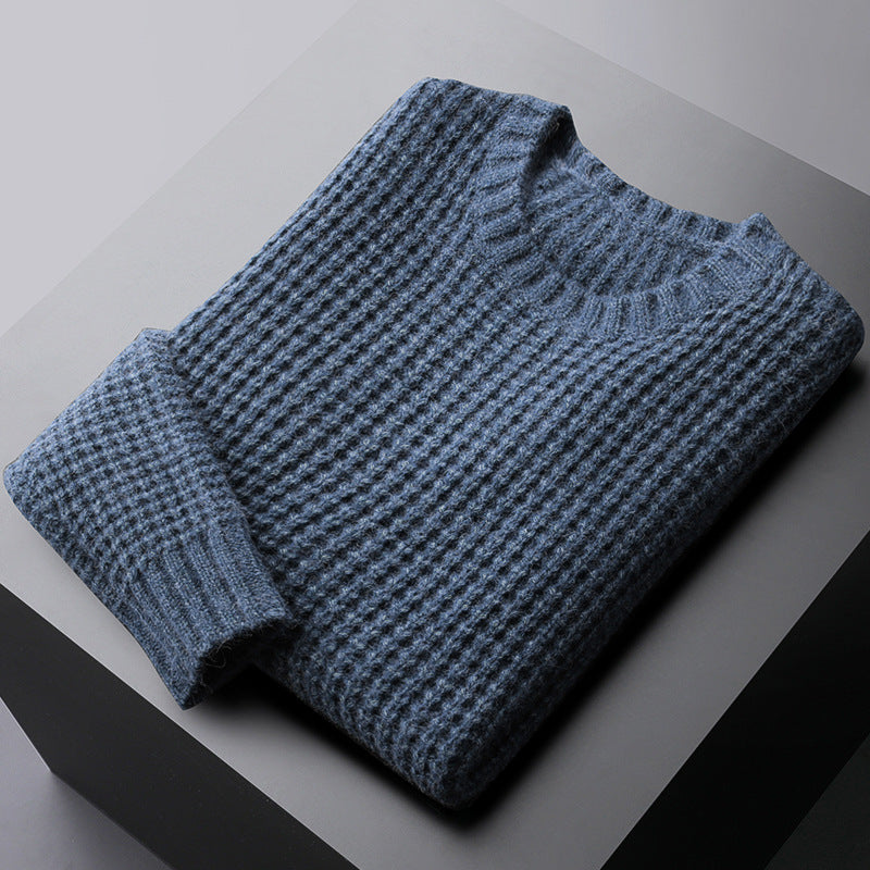 Thick Knit Pullover Sweater – Warm Inner Layer for Winter Comfort