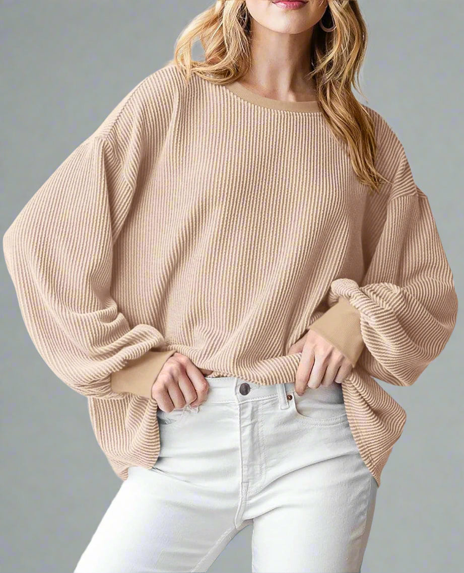 Women’s Textured Loose Casual Sweater