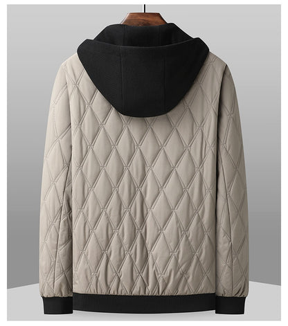 Men’s Winter Hooded Jacket – Thickened Warm Zipper Coat