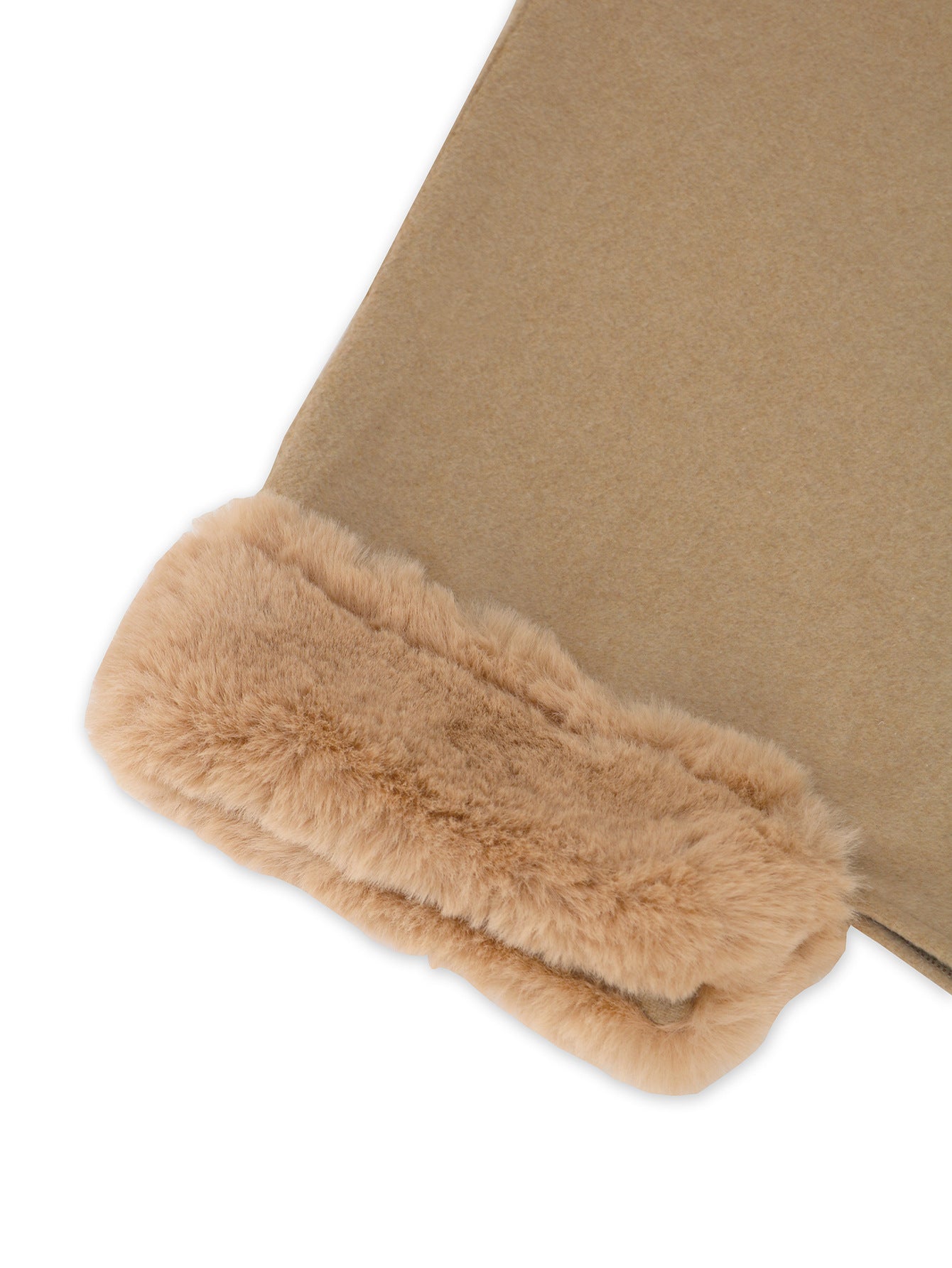 Elegant Faux Fur Collar Cape – Mid-Length Outerwear for Women