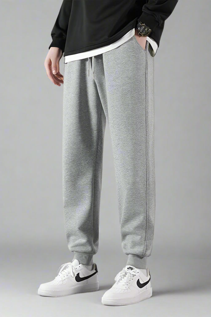 Men’s Ankle-Length Jogger Pants – Loose Fit Knit Sportswear