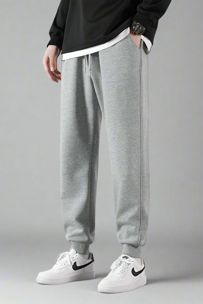 Men’s Ankle-Length Jogger Pants – Loose Fit Knit Sportswear