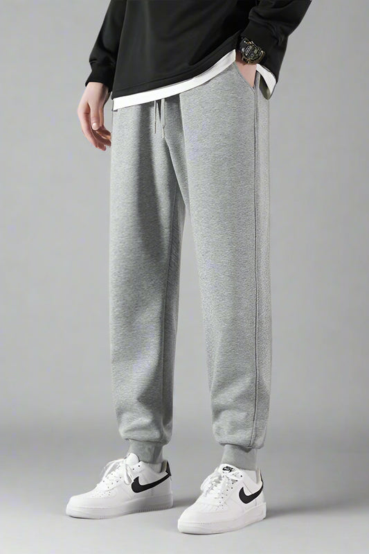 Men’s Ankle-Length Jogger Pants – Loose Fit Knit Sportswear
