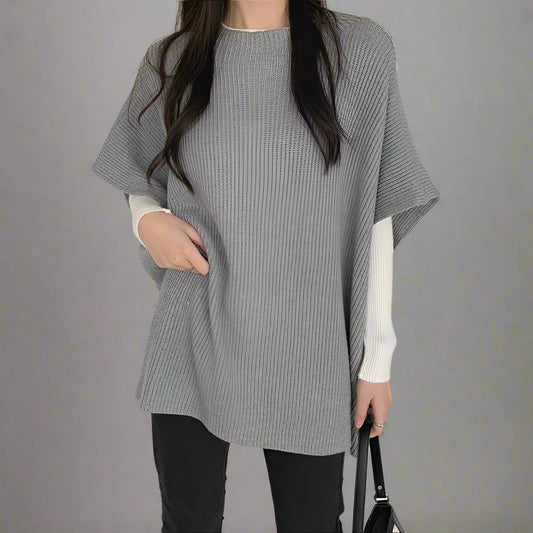 Women’s Elegant Loose Fit Cape Cloak Sweater