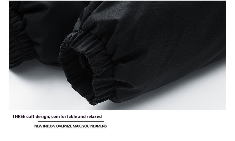 Men’s Puffer Jacket – Stand Collar Cotton-Filled Winter Coat