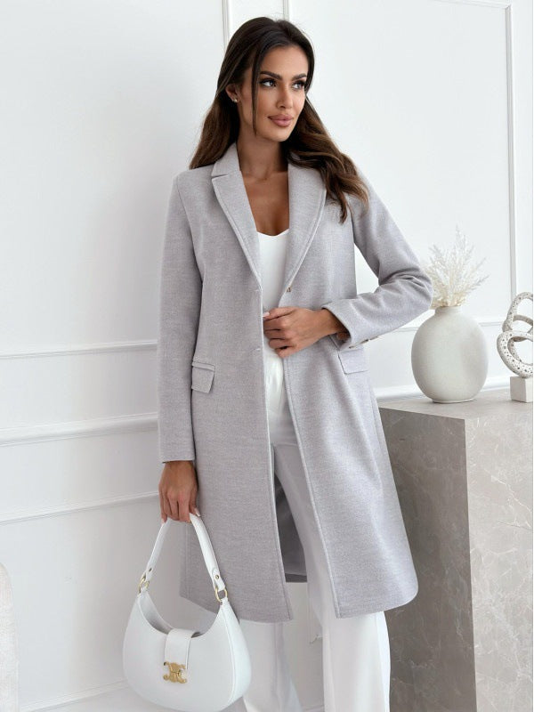 Simplicity Mid-Length Woolen Coat for Women