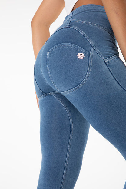 Shascullfites Women’s High Waist Butt-Lifting Jeggings – Push-Up Denim Leggings for Gym & Everyday Wear