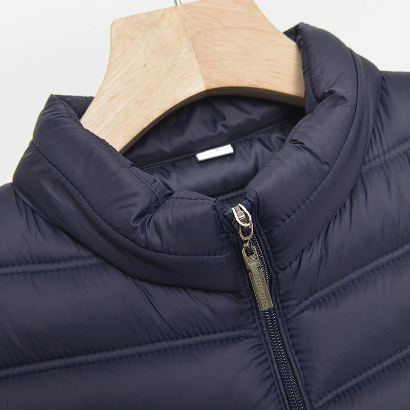 Men’s Lightweight Puffer Vest – Stand Collar Insulated Waistcoat
