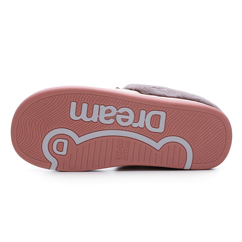 Women’s Plush Winter Indoor Slippers – Waterproof, Non-Slip & Cozy