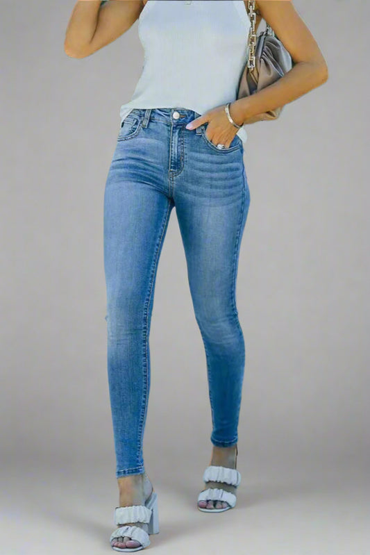 High Stretch Light Blue Skinny Denim Pants