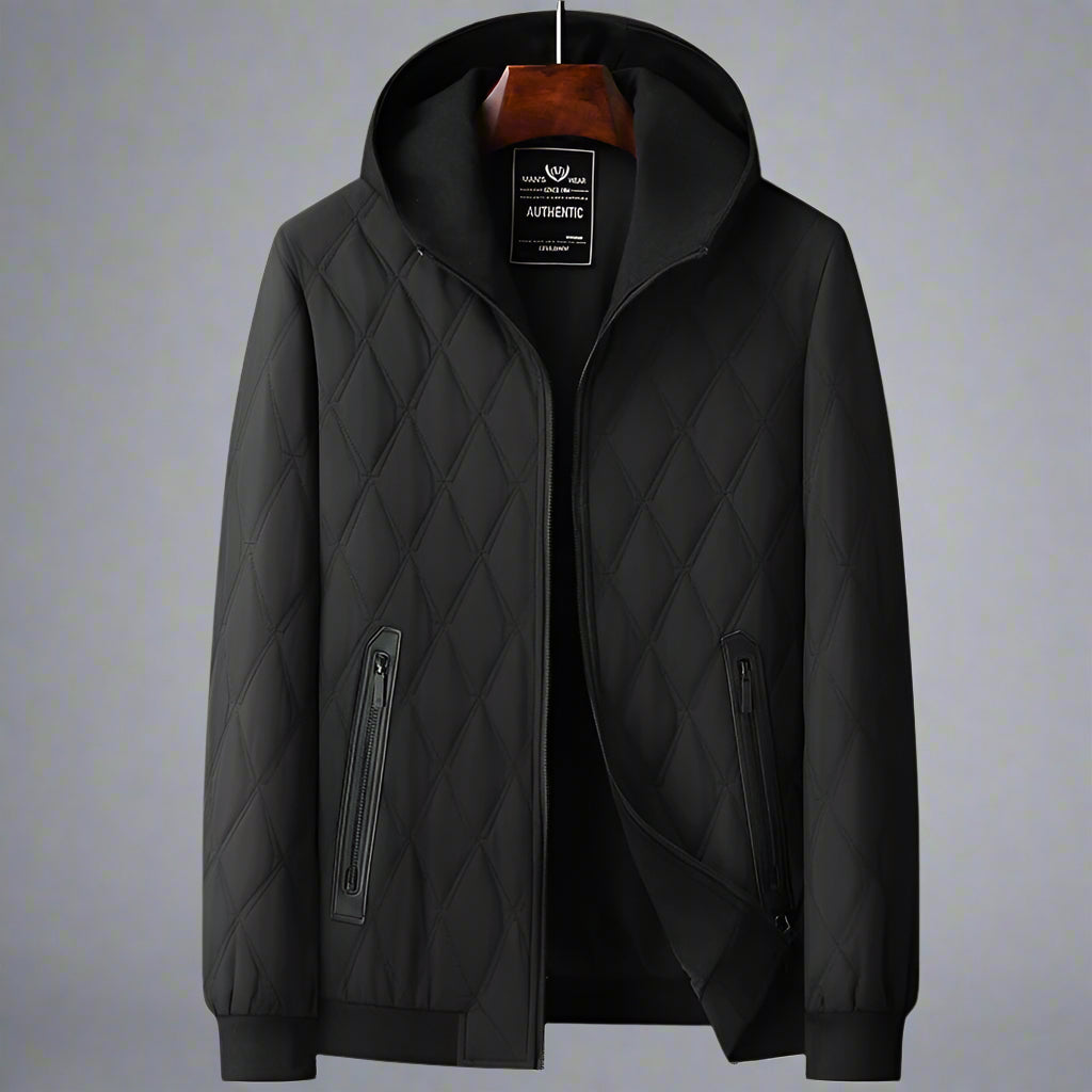Men’s Winter Hooded Jacket – Thickened Warm Zipper Coat