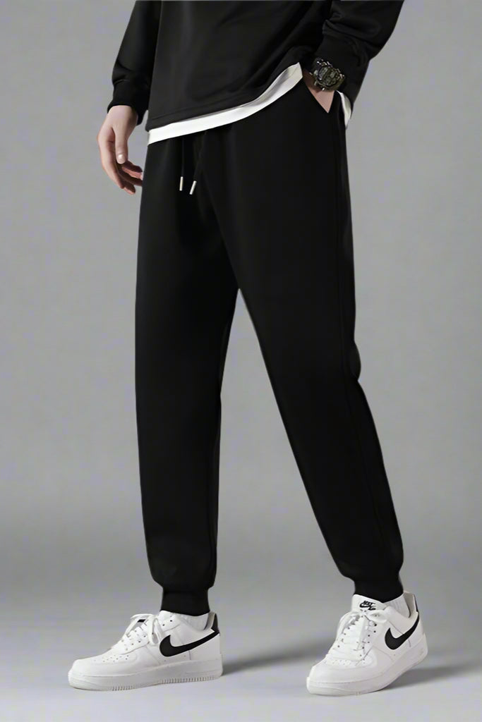 Men’s Ankle-Length Jogger Pants – Loose Fit Knit Sportswear