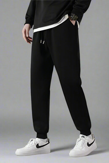 Men’s Ankle-Length Jogger Pants – Loose Fit Knit Sportswear