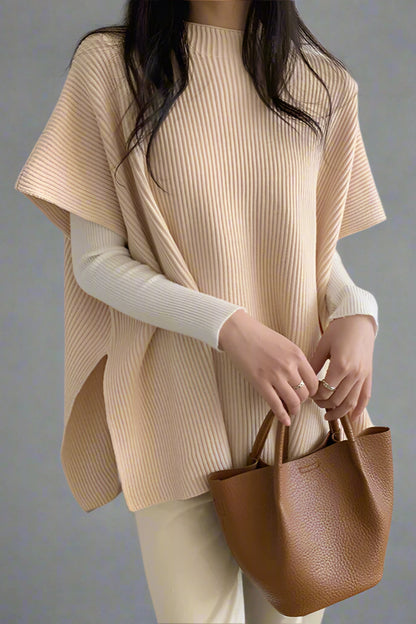 Women’s Elegant Loose Fit Cape Cloak Sweater