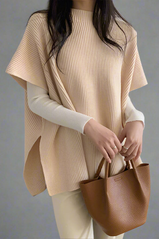 Women’s Elegant Loose Fit Cape Cloak Sweater