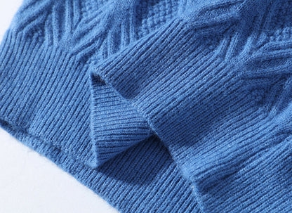 Men’s Casual Cable Knit Sweater – Solid Color Pullover