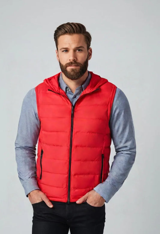Men’s Thickened Cotton Padded Vest – Winter Casual Zip-Up Outerwear