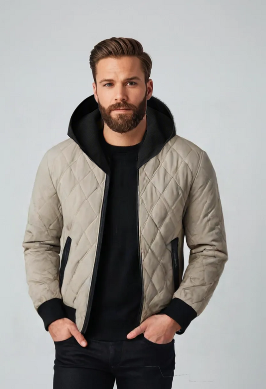 Men’s Winter Hooded Jacket – Thickened Warm Zipper Coat