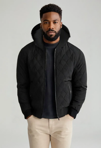 Men’s Winter Hooded Jacket – Thickened Warm Zipper Coat
