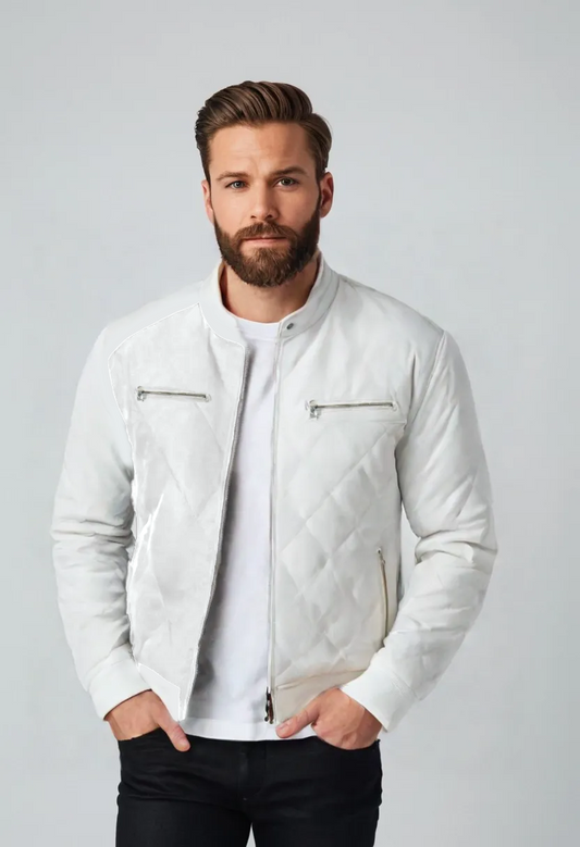 Thick PU Leather Jacket for Men – Fleece-Lined Casual Winter Coat