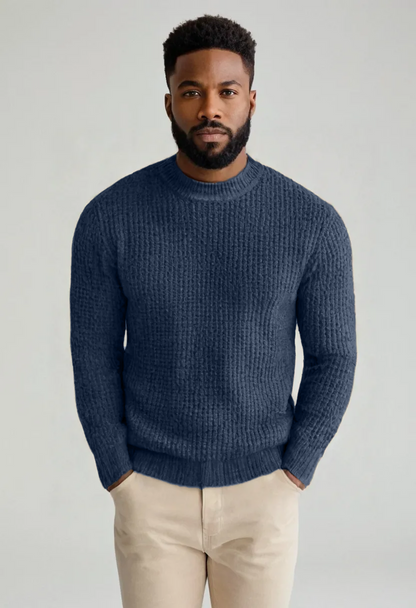 Thick Knit Pullover Sweater – Warm Inner Layer for Winter Comfort