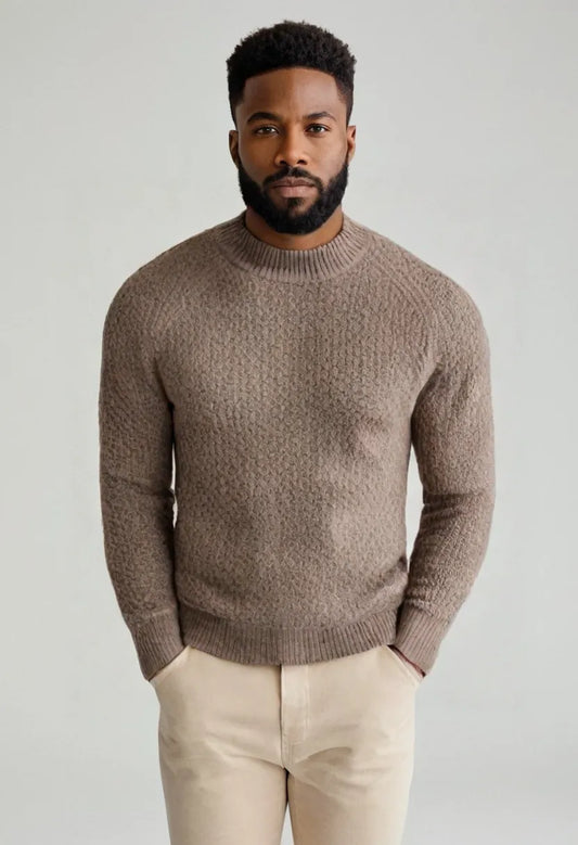 Classic Solid Color Crewneck Sweater – Casual Loose Fit Pullover for Everyday Comfort