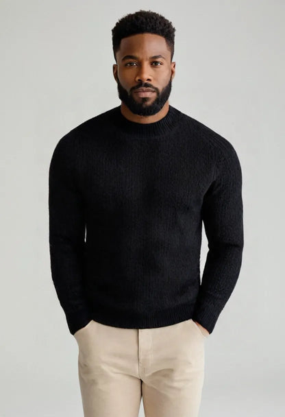 Classic Solid Color Crewneck Sweater – Casual Loose Fit Pullover for Everyday Comfort