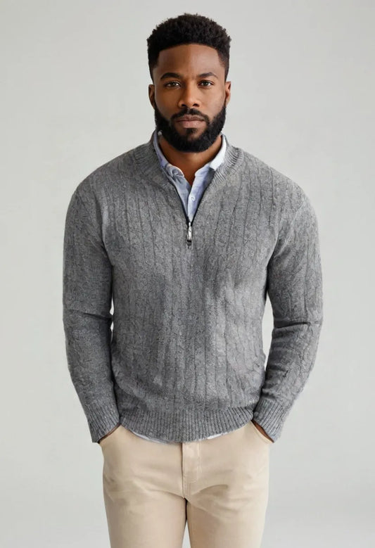 Half-Zip Stand Collar Fleece Pullover – Casual Warmth for Everyday Comfort