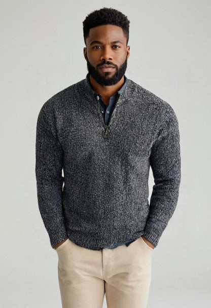 Half-Zip Stand Collar Fleece Pullover – Casual Warmth for Everyday Comfort