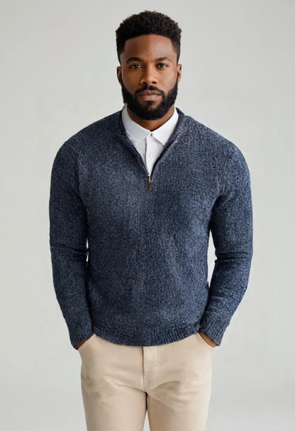 Half-Zip Stand Collar Fleece Pullover – Casual Warmth for Everyday Comfort