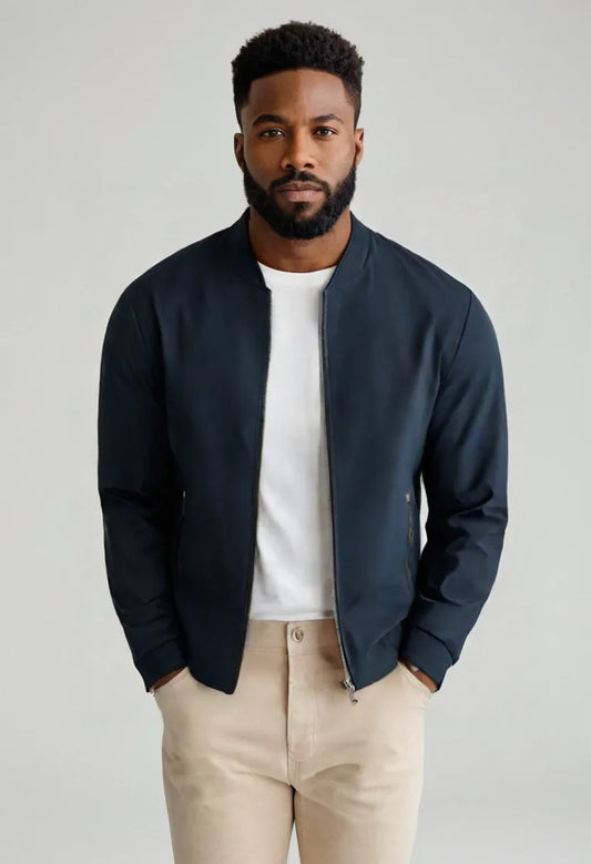 Men’s Urban Style Fleece-Lined Wool Jacket – Warm & Stylish for Midlife Comfort