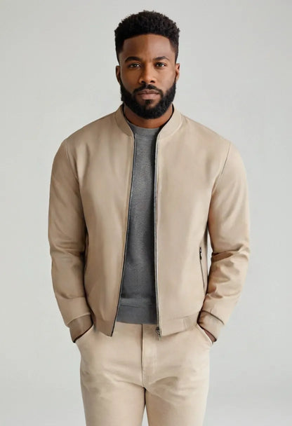 Men’s Urban Style Fleece-Lined Wool Jacket – Warm & Stylish for Midlife Comfort