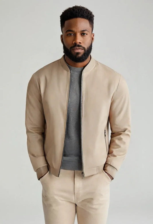 Men’s Urban Style Fleece-Lined Wool Jacket – Warm & Stylish for Midlife Comfort