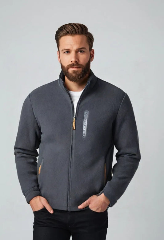 Men’s Thick Polar Fleece Jacket – Double-Sided Outdoor Cardigan for Autumn & Winter
