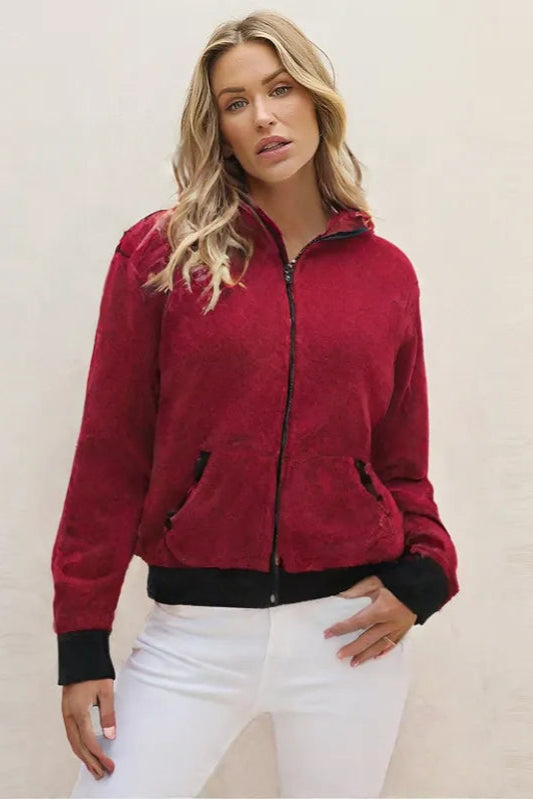 Women’s Double-Sided Fleece Sweatshirt – Cozy Geometric Pullover for Autumn & Winter