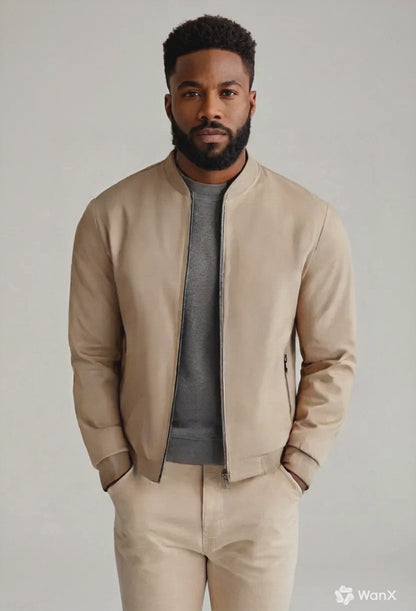 Men’s Urban Style Fleece-Lined Wool Jacket – Warm & Stylish for Midlife Comfort